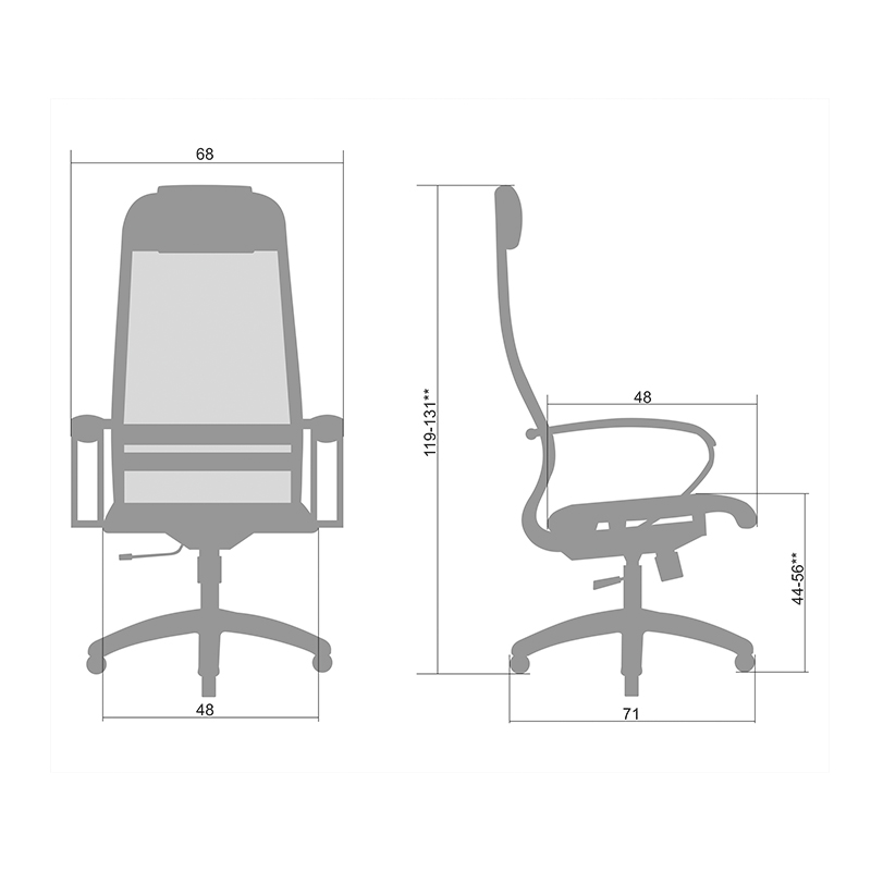 Кресло офисное SU-1-BK Комплект 18 Pl тр