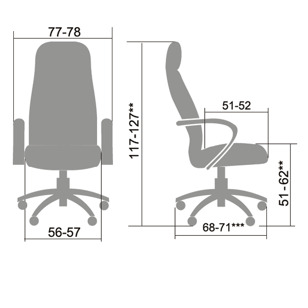 Кресло для руководителя LК-11 Ch эко-кожа черный